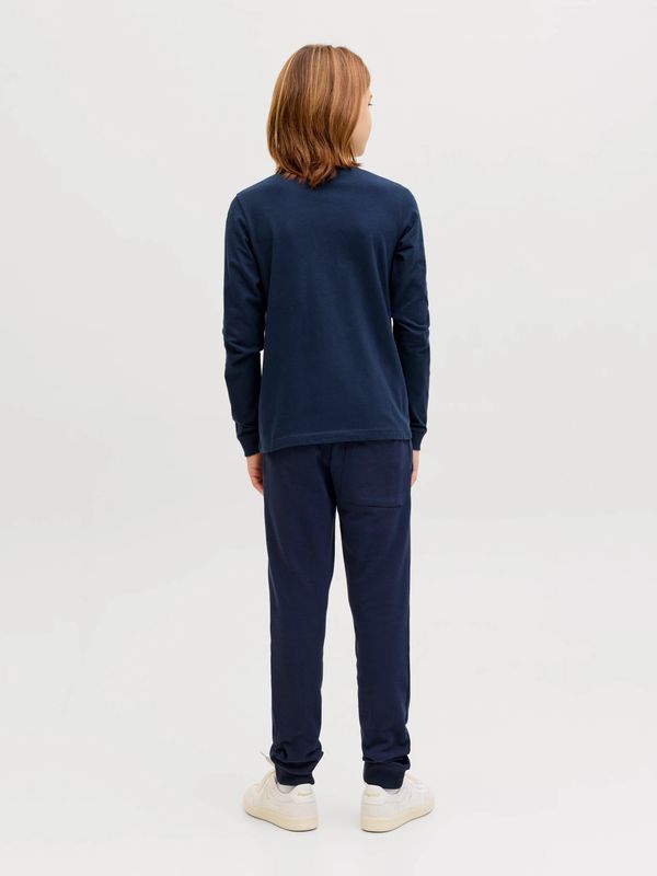 Jack & Jones Jr college logo Tee - Navy Blazer