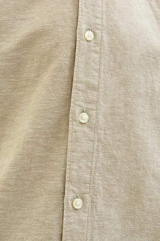 JJBreeze linen blend shirt ss - Crockery