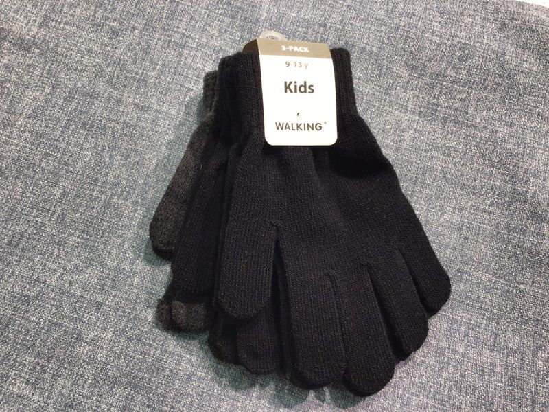 Hansker 3-pk - Str 9-13 år