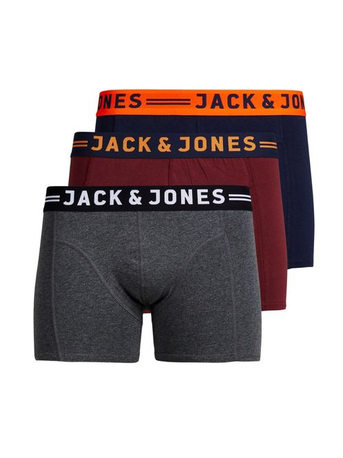 Hovedbilde JacLichfield Trunks 3 pk - Dark Grey/Burgundy