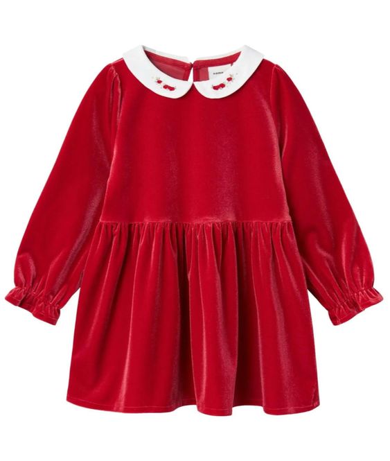 Hovedbilde NmfRinna ls Velour dress - Jester Red