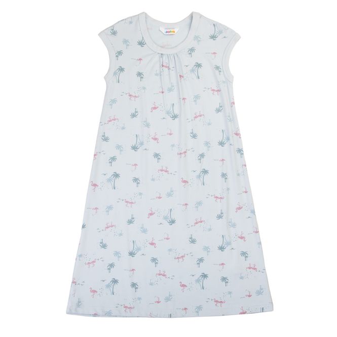 Hovedbilde Joha Bambus Nattkjole - Lys Blå/Flamingo 