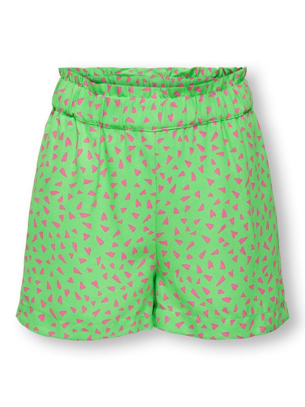 KogLino aop paperbag shorts - Summer Green