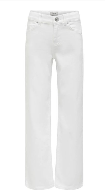 KogJuicy Wide Leg Denim Cro - White