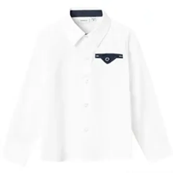 Hovedbilde NmmRinal ls shirt - Bright white