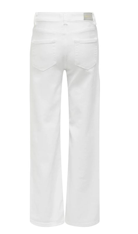 KogJuicy Wide Leg Denim Cro - White