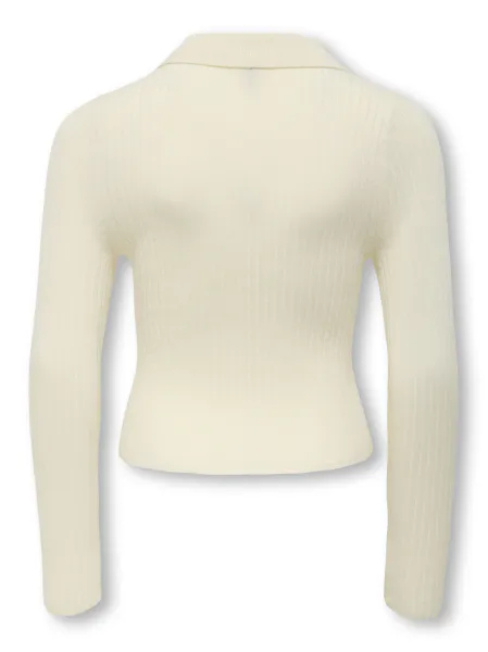 Hovedbilde KogMila ls Rib Button  Polo - Birch