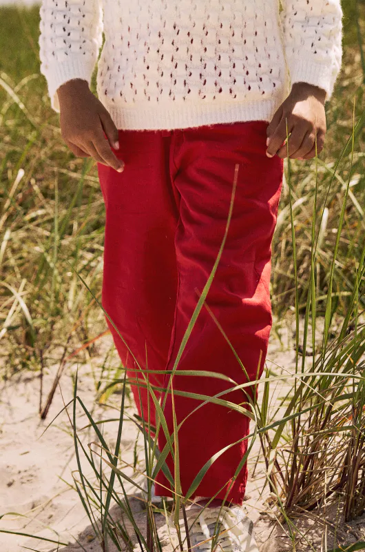 NmfFalinnen Straight Pant - Chinese Red