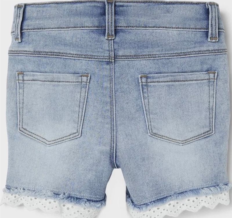 NmfSalli Slim Denim Shorts - Medium Blue