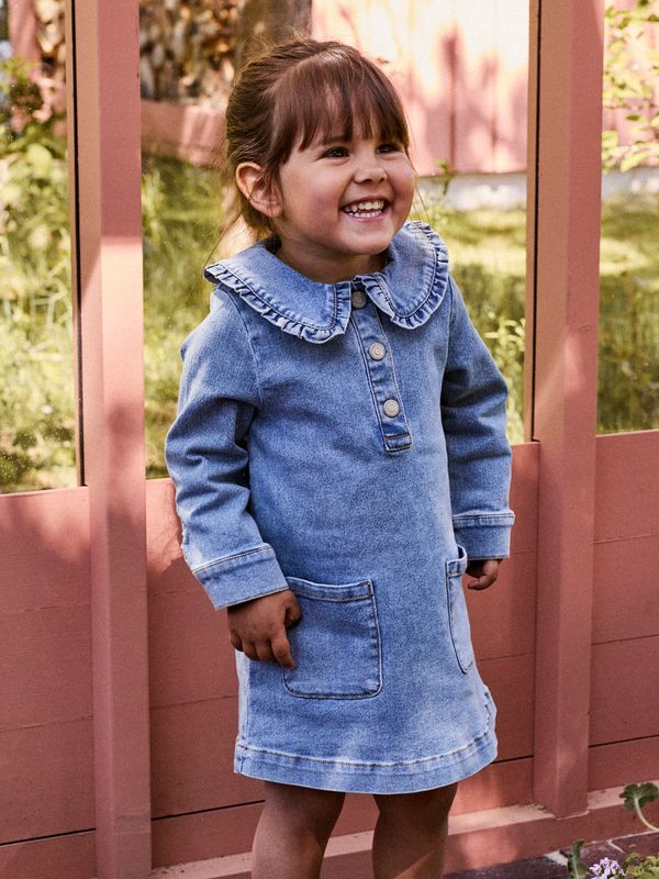 Name It Gia Denim Dress - Medium Blue Denim - Mote i Nord Name It Gia Denim Dress - Medium Blue Denim - Mote i Nord