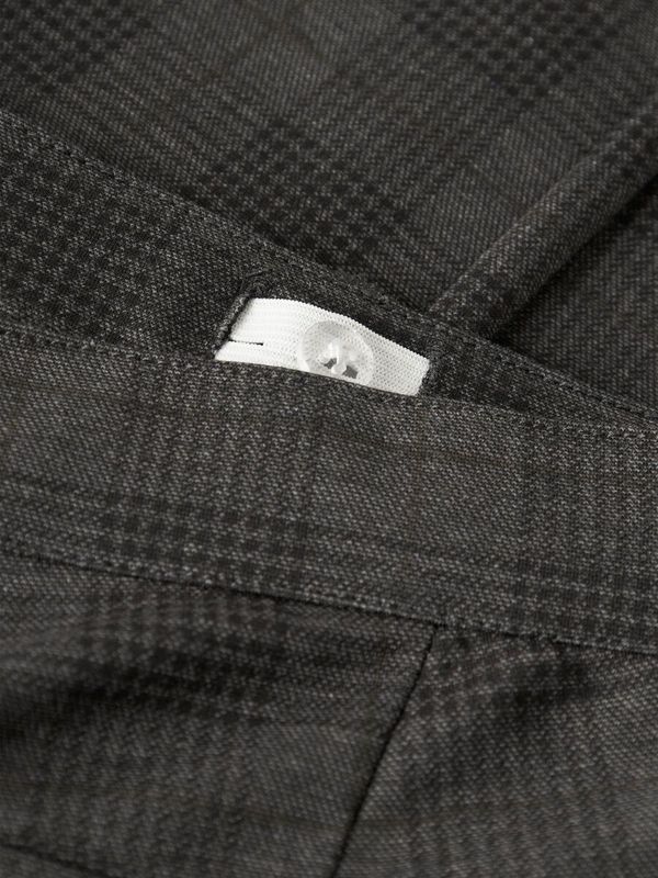 nkmSilas comfort pant - Dark Grey Mel/Checks