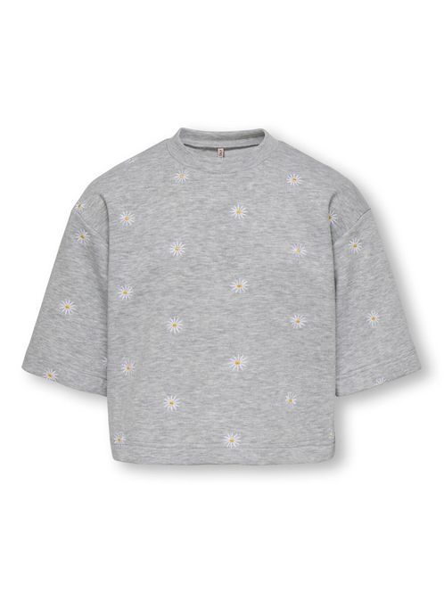 Hovedbilde Kids Only Luna 3/4 Sweat - Light Grey Melange ...