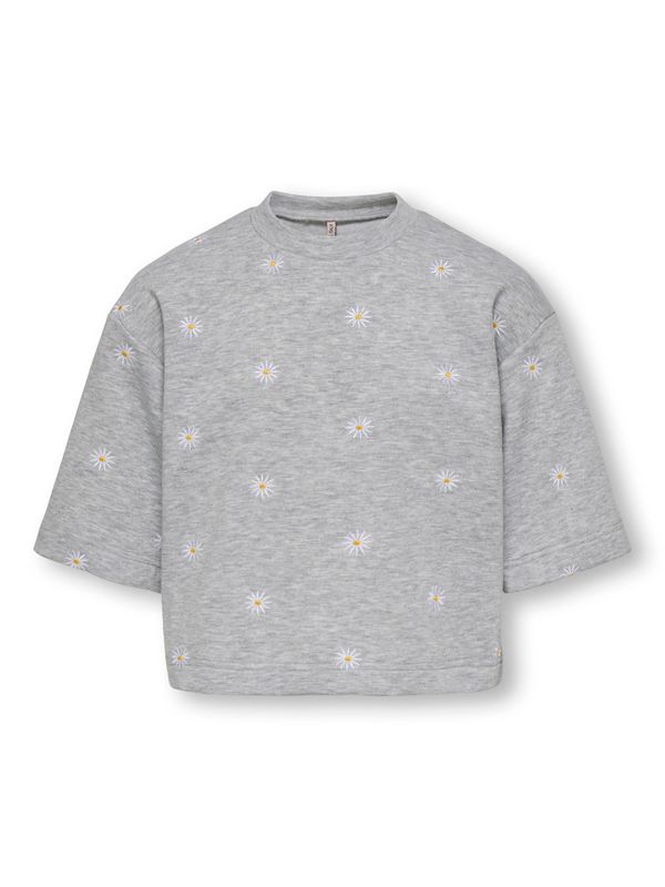 Kids Only Luna 3/4 Sweat - Light Grey Melange Small Ditzy Cloud